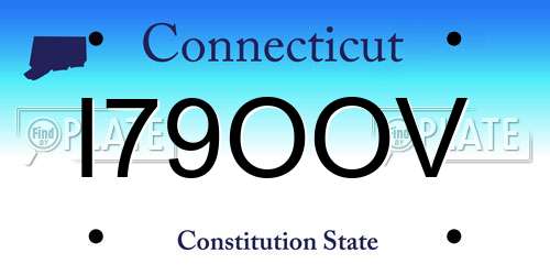 I79OOV Connecticut License Plate