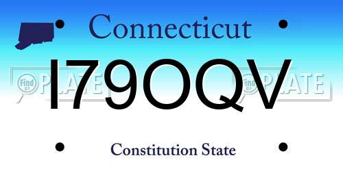 I79OQV Connecticut License Plate