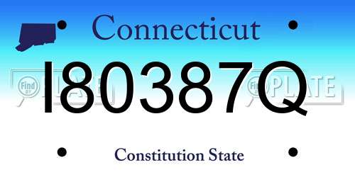 I80387Q Connecticut License Plate