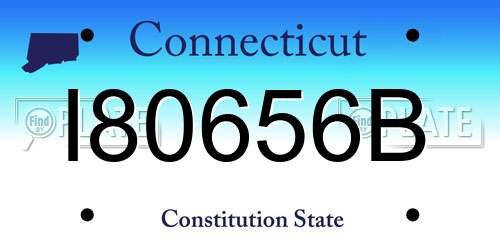 I80656B Connecticut License Plate