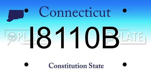 I8110B Connecticut License Plate