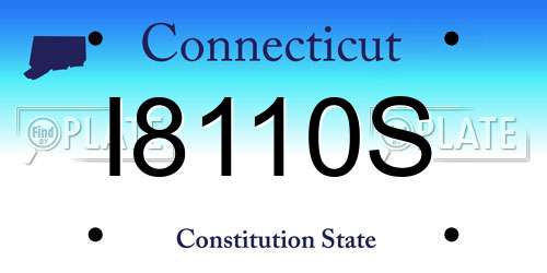 I8110S Connecticut License Plate