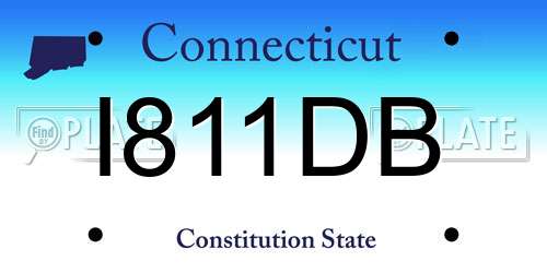 I811DB Connecticut License Plate