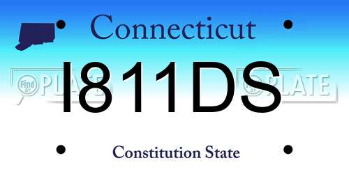 I811DS Connecticut License Plate