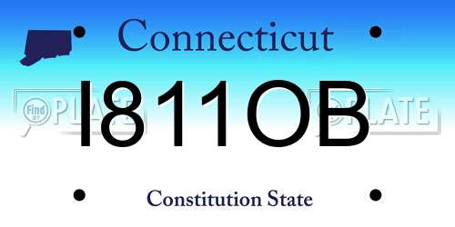 I811OB Connecticut License Plate