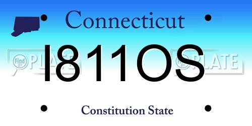 I811OS Connecticut License Plate