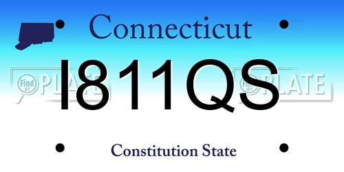 I811QS Connecticut License Plate