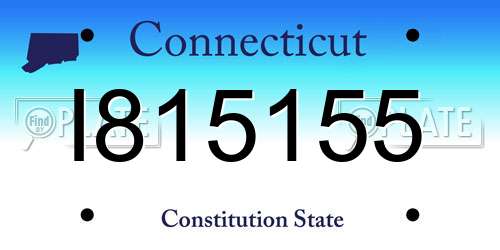 I815155 Connecticut License Plate