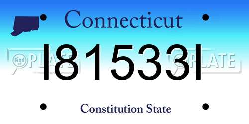 I81533I Connecticut License Plate
