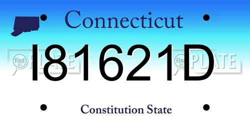 I81621D Connecticut License Plate