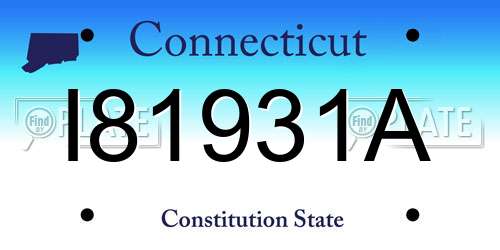 I81931A Connecticut License Plate