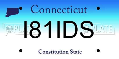 I81IDS Connecticut License Plate