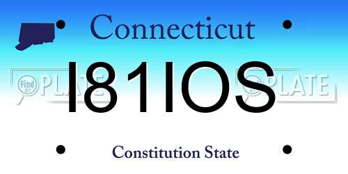 I81IOS Connecticut License Plate