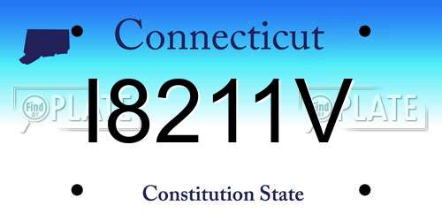 I8211V Connecticut License Plate