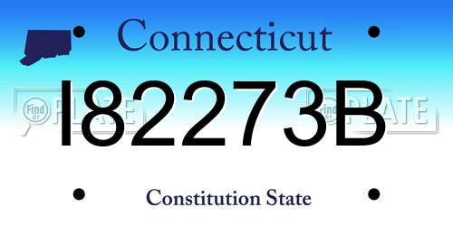 I82273B Connecticut License Plate