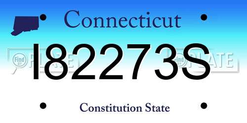 I82273S Connecticut License Plate