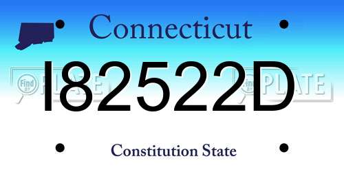 I82522D Connecticut License Plate