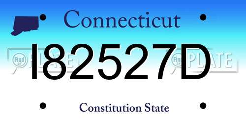 I82527D Connecticut License Plate