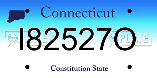 I82527O Connecticut License Plate