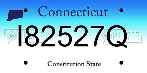 I82527Q Connecticut License Plate