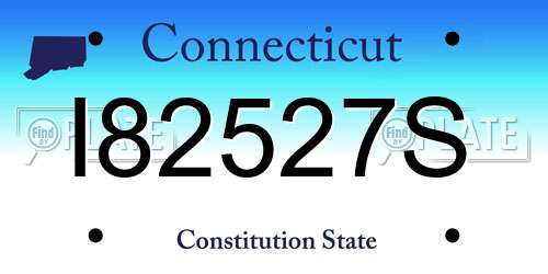 I82527S Connecticut License Plate