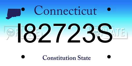 I82723S Connecticut License Plate