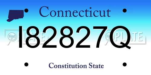 I82827Q Connecticut License Plate