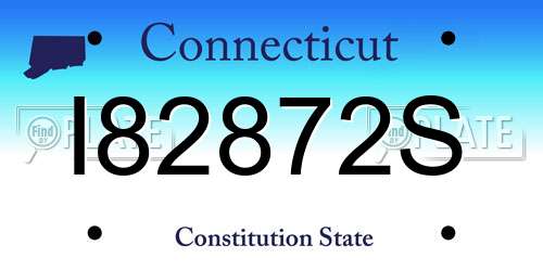 I82872S Connecticut License Plate