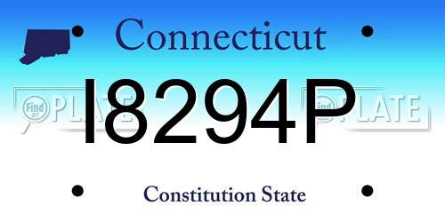 I8294P Connecticut License Plate