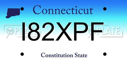 I82XPF Connecticut License Plate