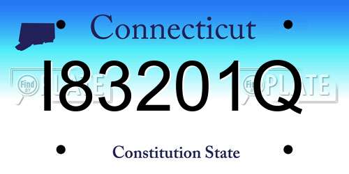 I83201Q Connecticut License Plate
