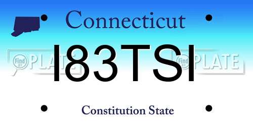 I83TSI Connecticut License Plate