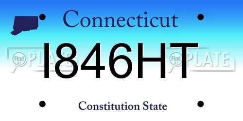 I846HT Connecticut License Plate