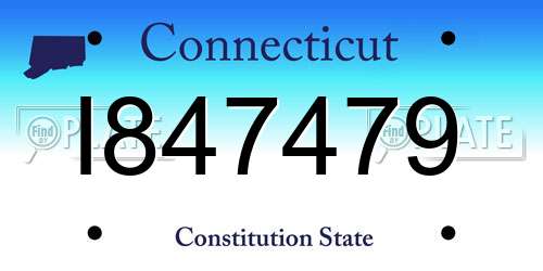 I847479 Connecticut License Plate
