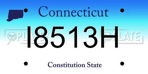 I8513H Connecticut License Plate