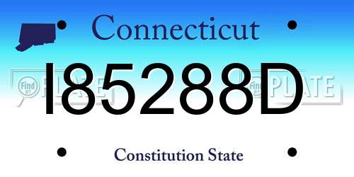 I85288D Connecticut License Plate