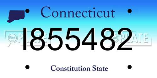 I855482 Connecticut License Plate
