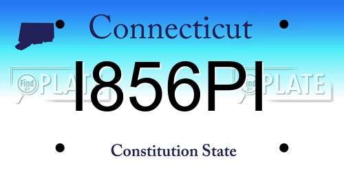 I856PI Connecticut License Plate