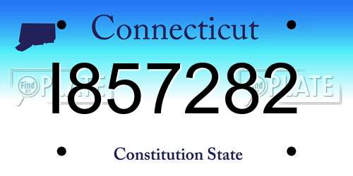 I857282 Connecticut License Plate
