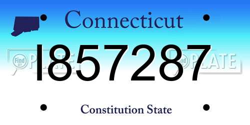 I857287 Connecticut License Plate