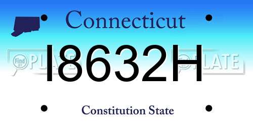 I8632H Connecticut License Plate