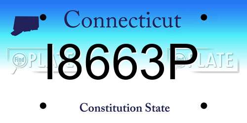 I8663P Connecticut License Plate