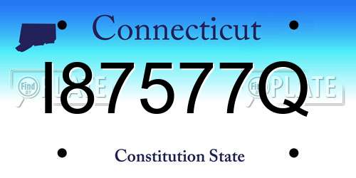 I87577Q Connecticut License Plate