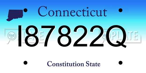 I87822Q Connecticut License Plate
