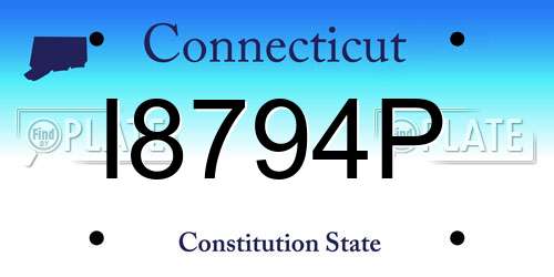 I8794P Connecticut License Plate