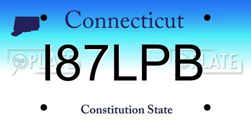 I87LPB Connecticut License Plate