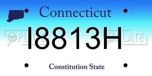 I8813H Connecticut License Plate