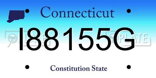 I88155G Connecticut License Plate