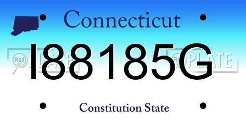 I88185G Connecticut License Plate