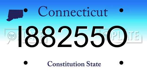 I88255O Connecticut License Plate